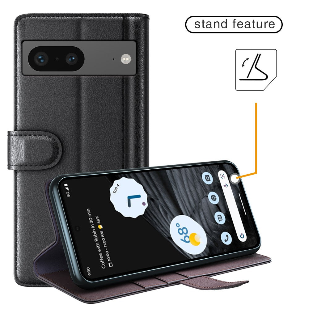 Pixel 7 5G Echtleder Hülle mit Kartenfach