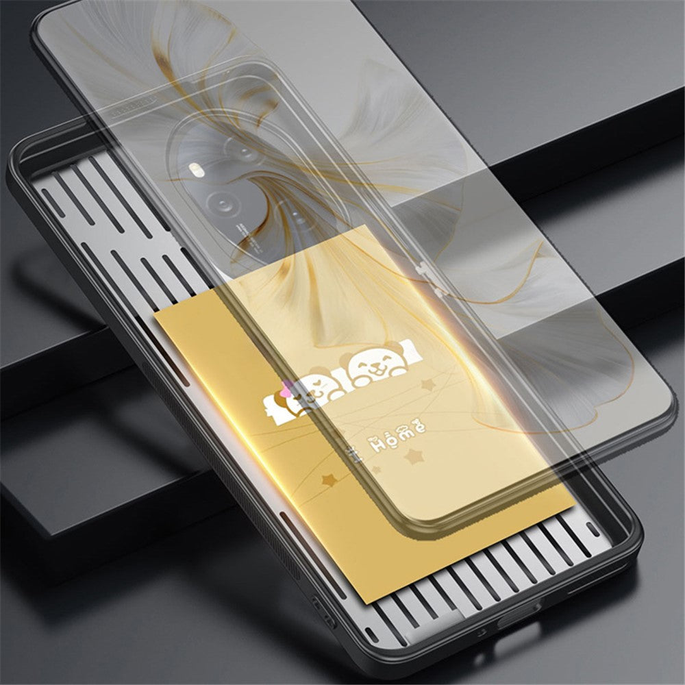 For Honor 100 Pro 5G Mobile Phone Case TPU+Aluminum Alloy Magnetic Heat Dissipation Phone Cover
