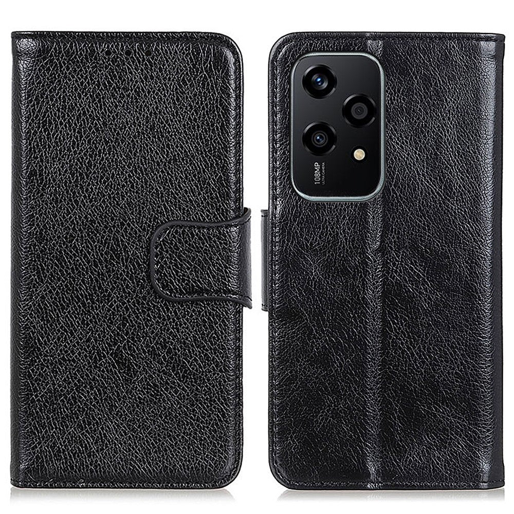 For Honor 200 Lite Mobile Phone Case Nappa Texture Split Leather Cell Phone Cover