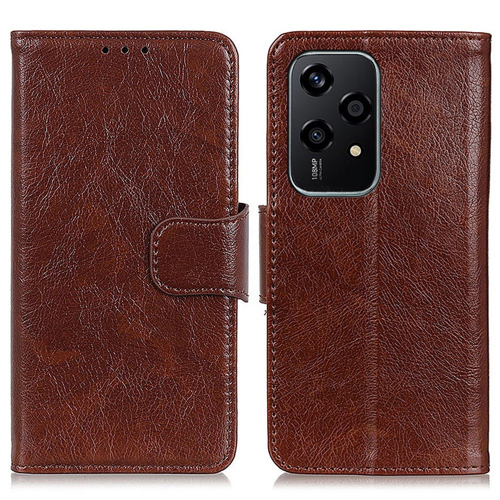 For Honor 200 Lite Mobile Phone Case Nappa Texture Split Leather Cell Phone Cover