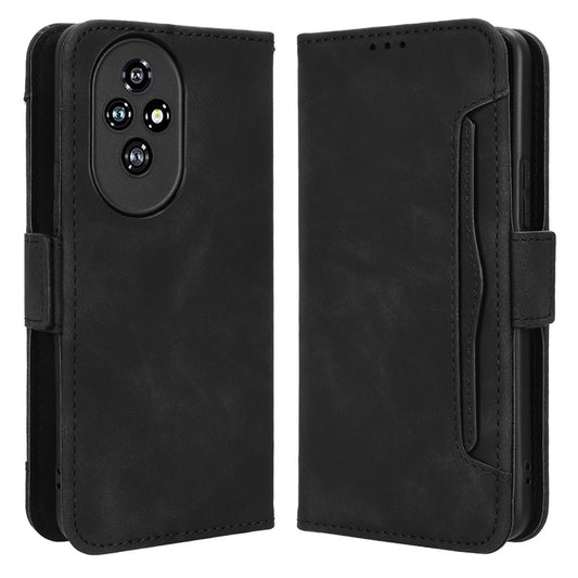 Honor 200 5G Handyhülle – Mehrere Kartenfächer Leder Brieftasche