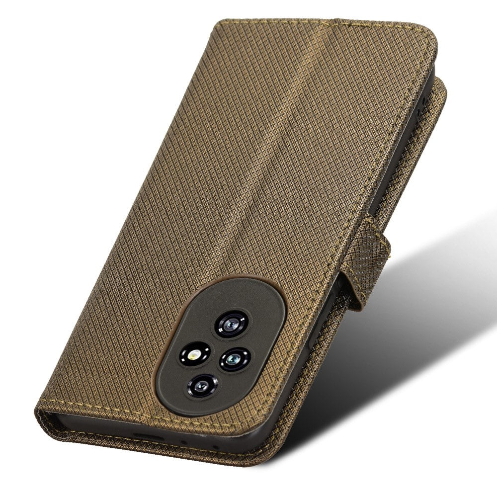 For Honor 200 5G Protective Case Diamond Texture Leather Phone Cover with Wallet