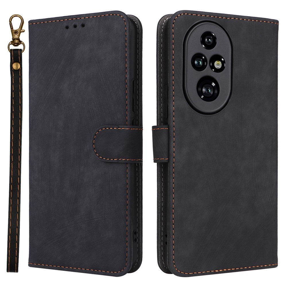 For Honor 200 Pro 5G Case Leather RFID Blocking Card Slot Folio Phone Cover