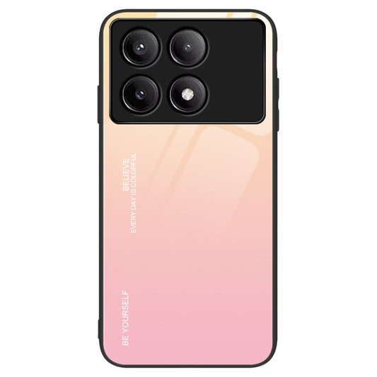 For Xiaomi Poco F6 Pro 5G / Redmi K70 5G / K70 Pro Case Tempered Glass Phone Cover Gradient Color