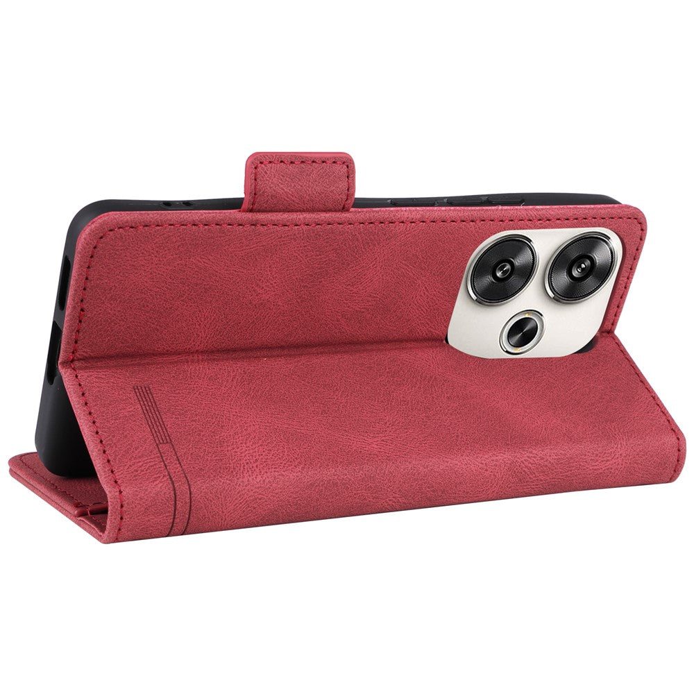 For Xiaomi Poco F6 5G / Redmi Turbo 3 5G Case Leather Phone Cover Hardware Decor Folio Book Wallet