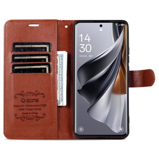 Honor 200 5G Handyhülle – AZNS mit faltbarem Design, strukturierter PU-Leder-Geldbörsen-Telefon-Ständer-Abdeckung