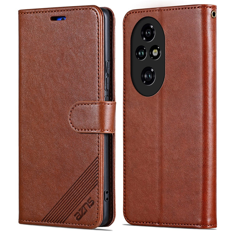 AZNS PU Leather Phone Case for Honor 200 Pro 5G PU Leather Wallet Cell Stand Phone Cover