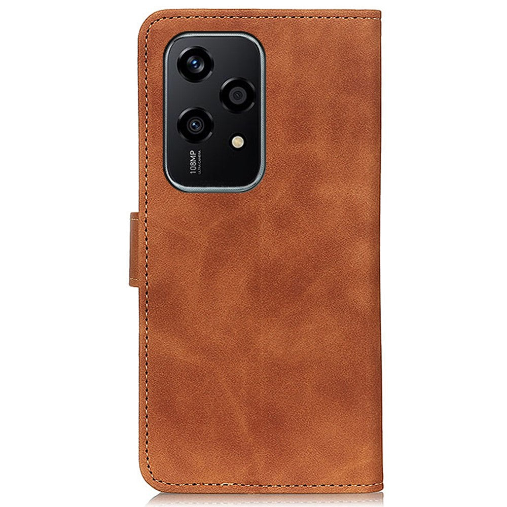 KHAZNEH For Honor 200 Lite Case Retro Leather Stand Wallet Anti-Drop Phone Cover