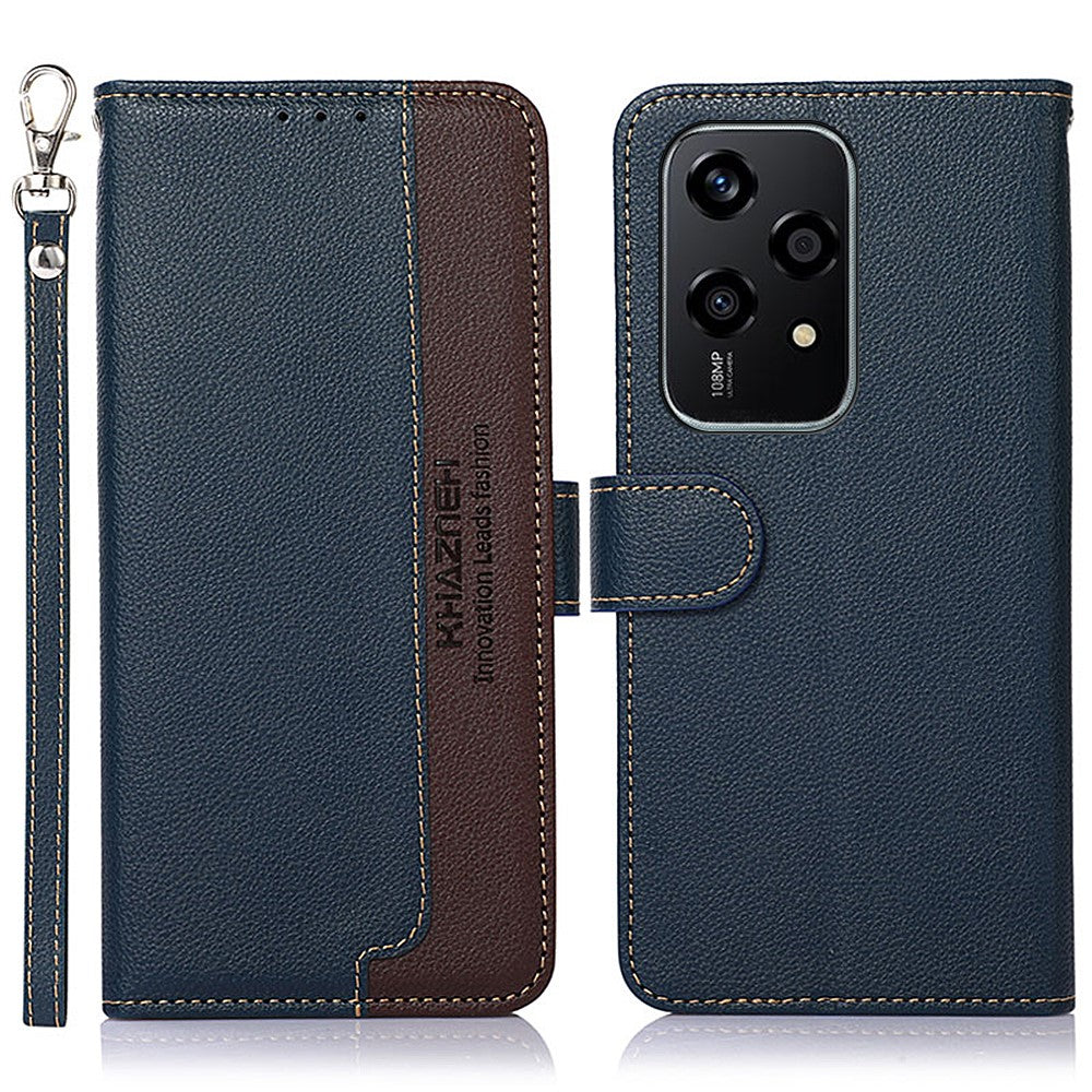 KHAZNEH For Honor 200 Lite Case Leather Wallet Phone Cover Litchi Texture RFID Blocking