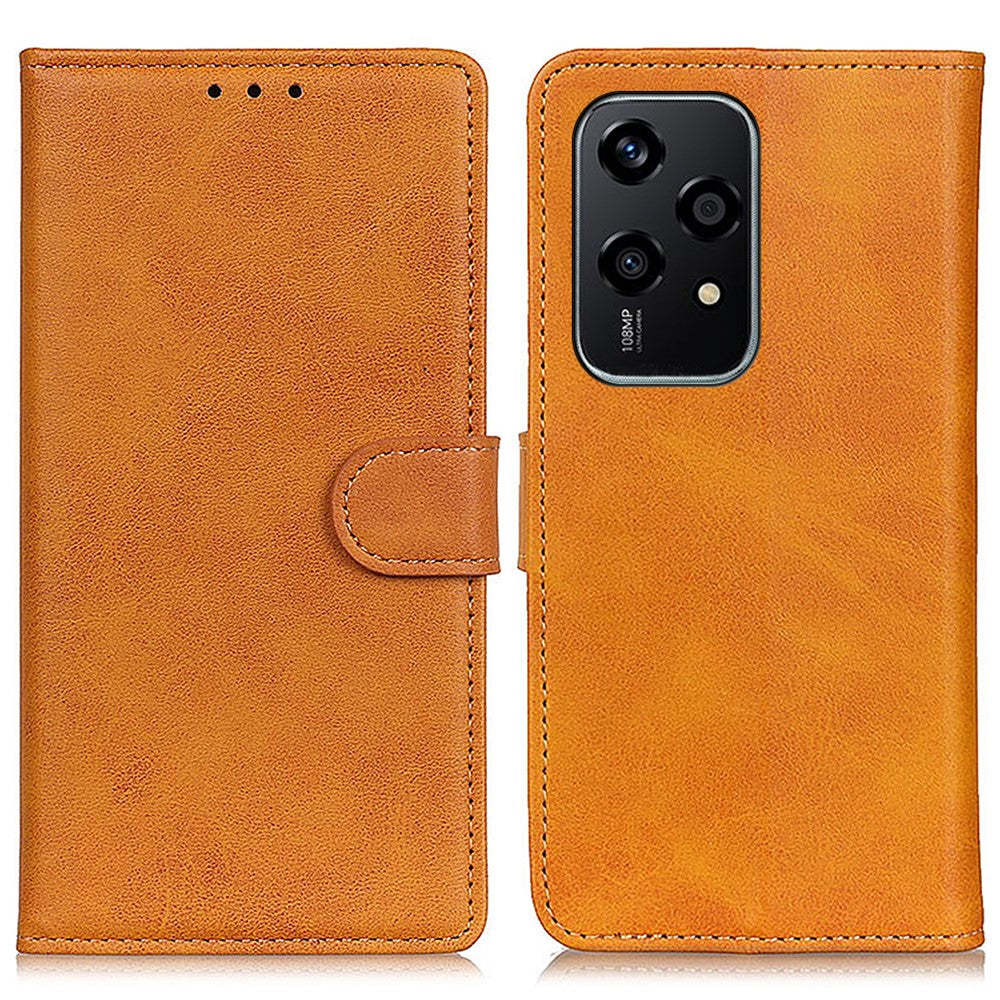 For Honor 200 Lite Case Cowhide Texture Leather Phone Cover TPU Inner