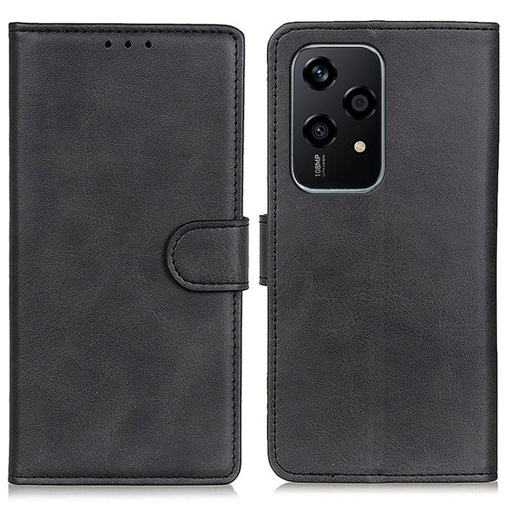 For Honor 200 Lite Case Cowhide Texture Leather Phone Cover TPU Inner