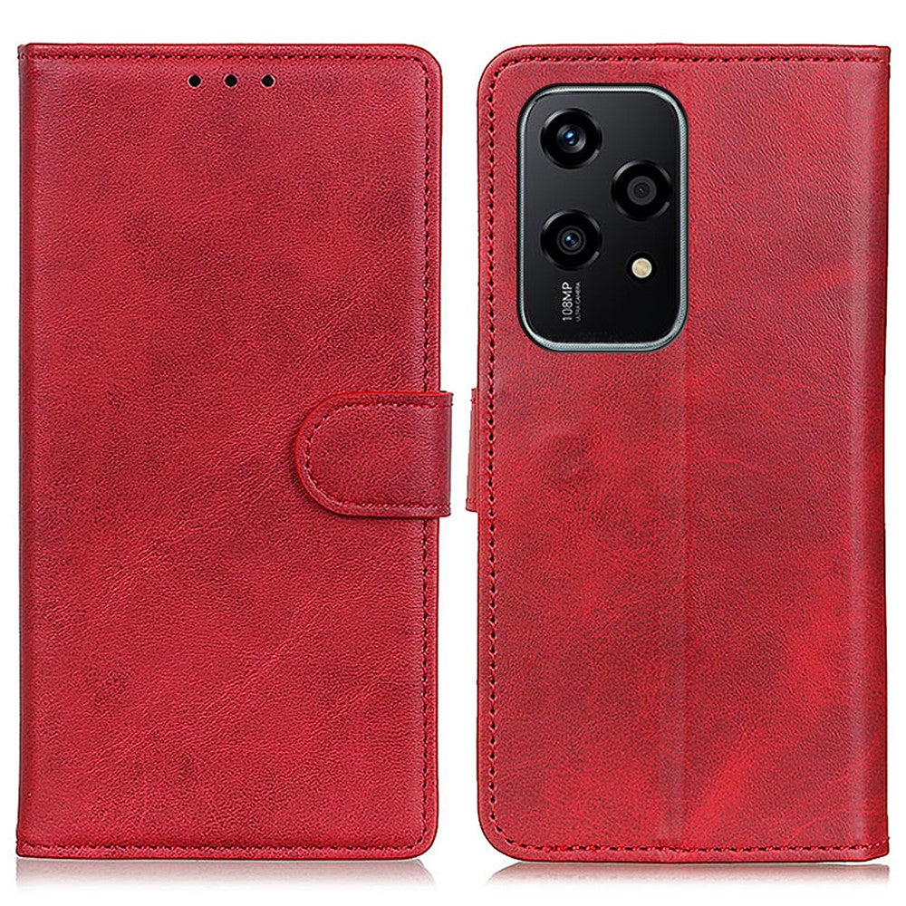 For Honor 200 Lite Case Cowhide Texture Leather Phone Cover TPU Inner
