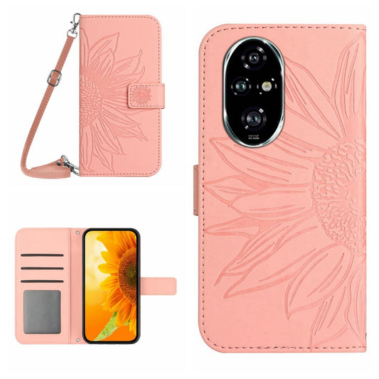 Honor 200 5G Handyhülle – HT04 Sunflower Flip Leder Kartenfächer