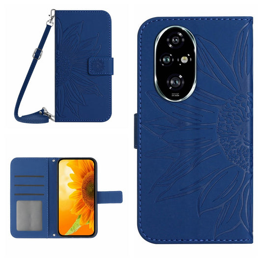 Honor 200 5G Handyhülle – HT04 Sunflower Flip Leder Kartenfächer