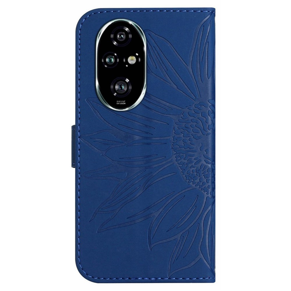 HT04 For Honor 200 5G Case Sunflower Flip Leather Phone Cover Card Slots
