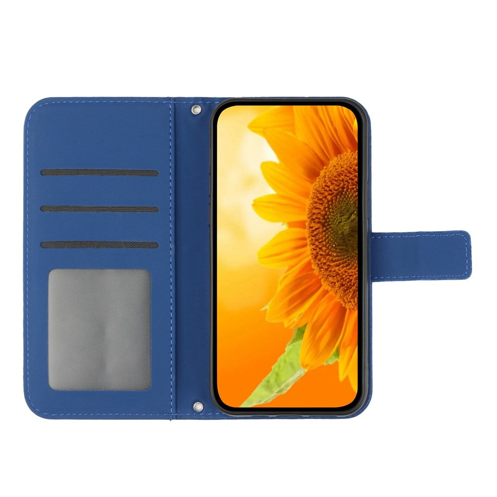 HT04 For Honor 200 5G Case Sunflower Flip Leather Phone Cover Card Slots
