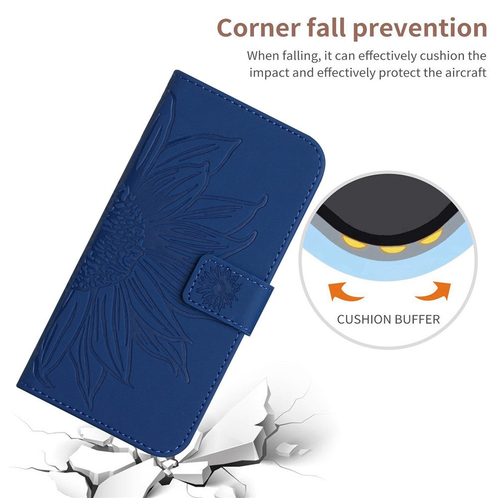HT04 For Honor 200 5G Case Sunflower Flip Leather Phone Cover Card Slots