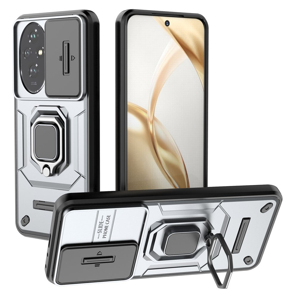 For Honor 200 5G Case Lens Cover Kickstand PC+TPU Phone Shell