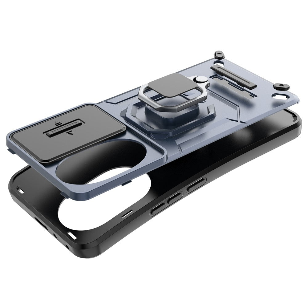 For Honor 200 5G Case Lens Cover Kickstand PC+TPU Phone Shell