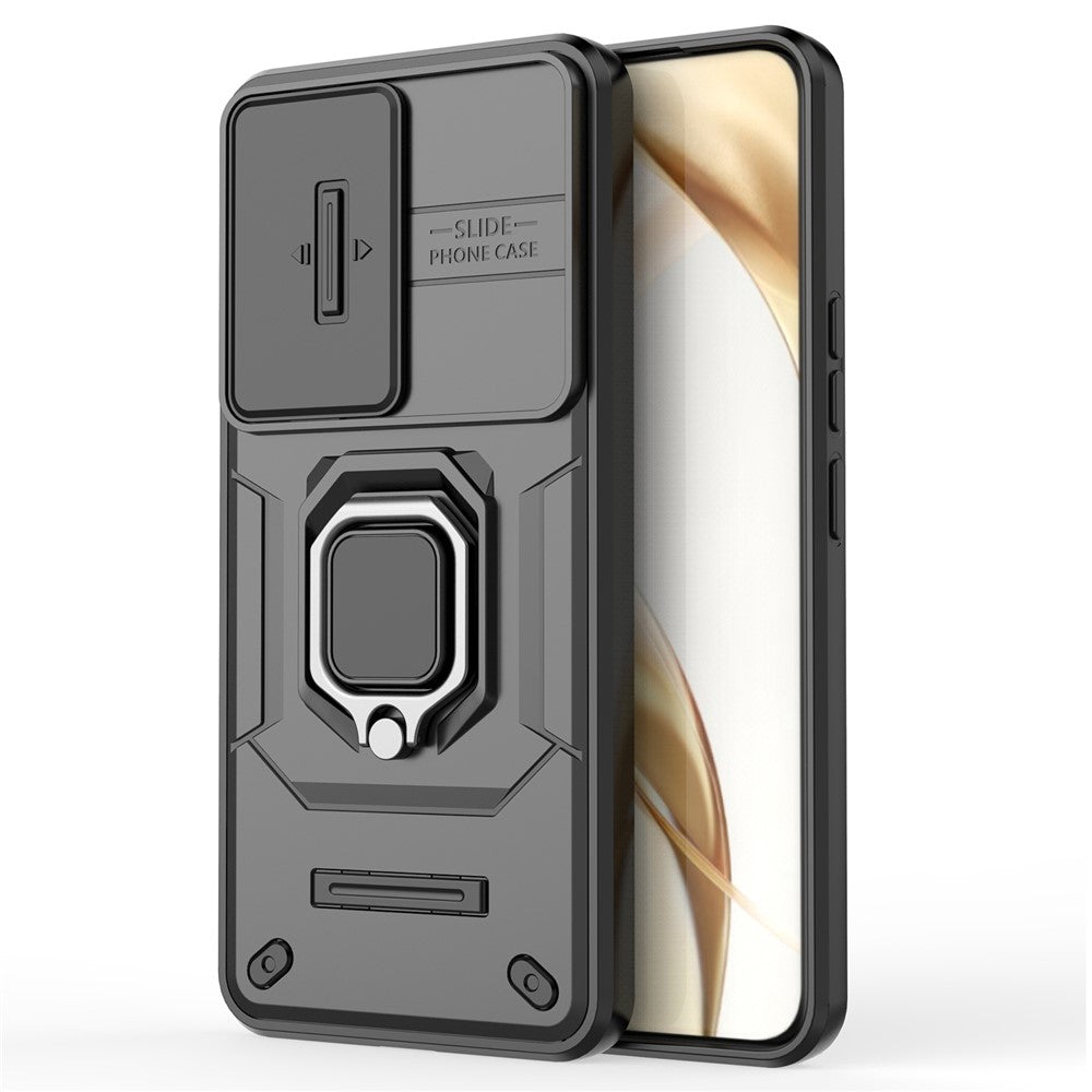 For Honor 200 5G Case Lens Cover Kickstand PC+TPU Phone Shell