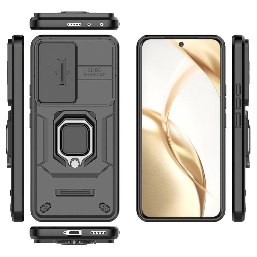 For Honor 200 5G Case Lens Cover Kickstand PC+TPU Phone Shell