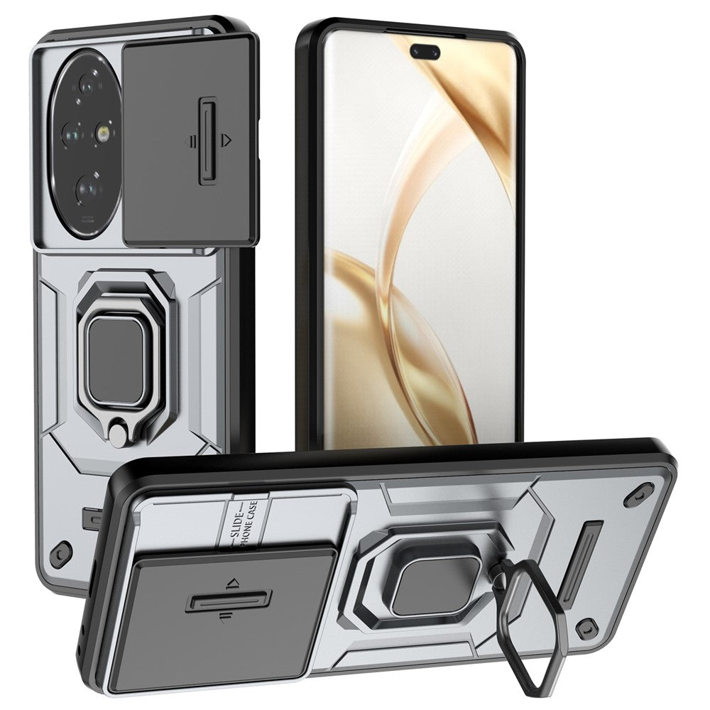 For Honor 200 Pro 5G Case Lens Cover PC+TPU Phone Cover with Kickstand