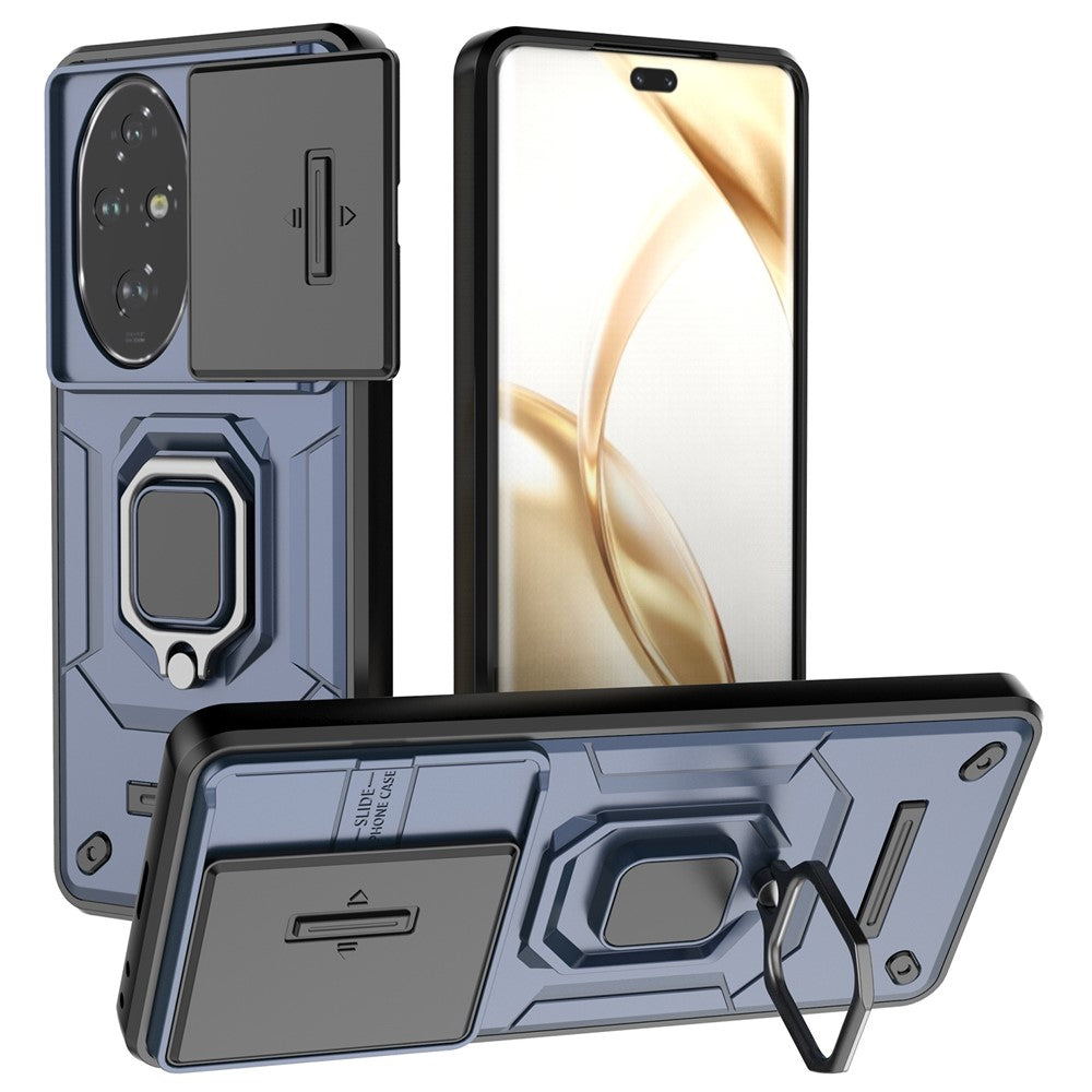 For Honor 200 Pro 5G Case Lens Cover PC+TPU Phone Cover with Kickstand