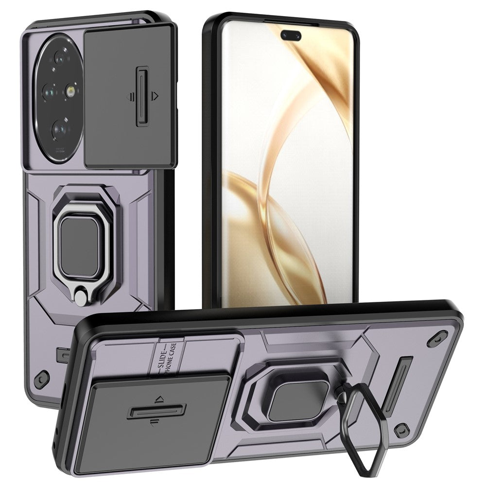 For Honor 200 Pro 5G Case Lens Cover PC+TPU Phone Cover with Kickstand