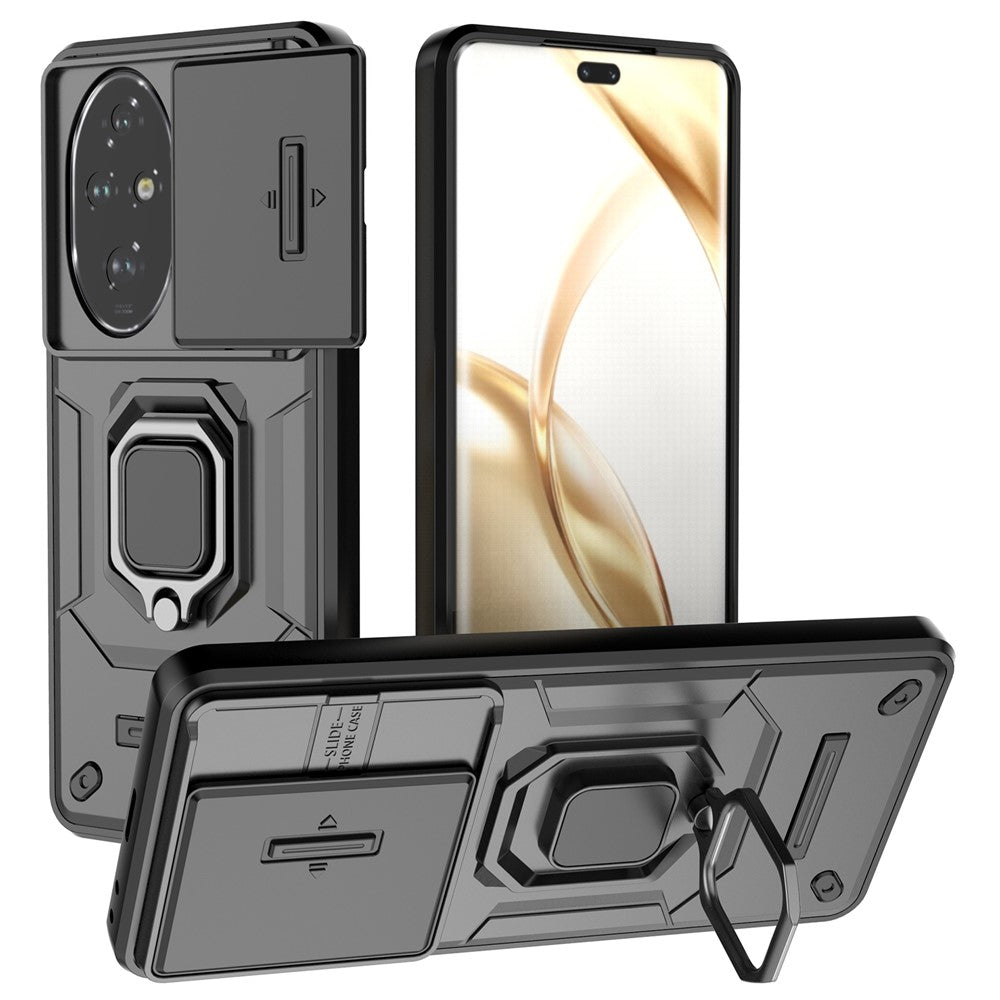 For Honor 200 Pro 5G Case Lens Cover PC+TPU Phone Cover with Kickstand
