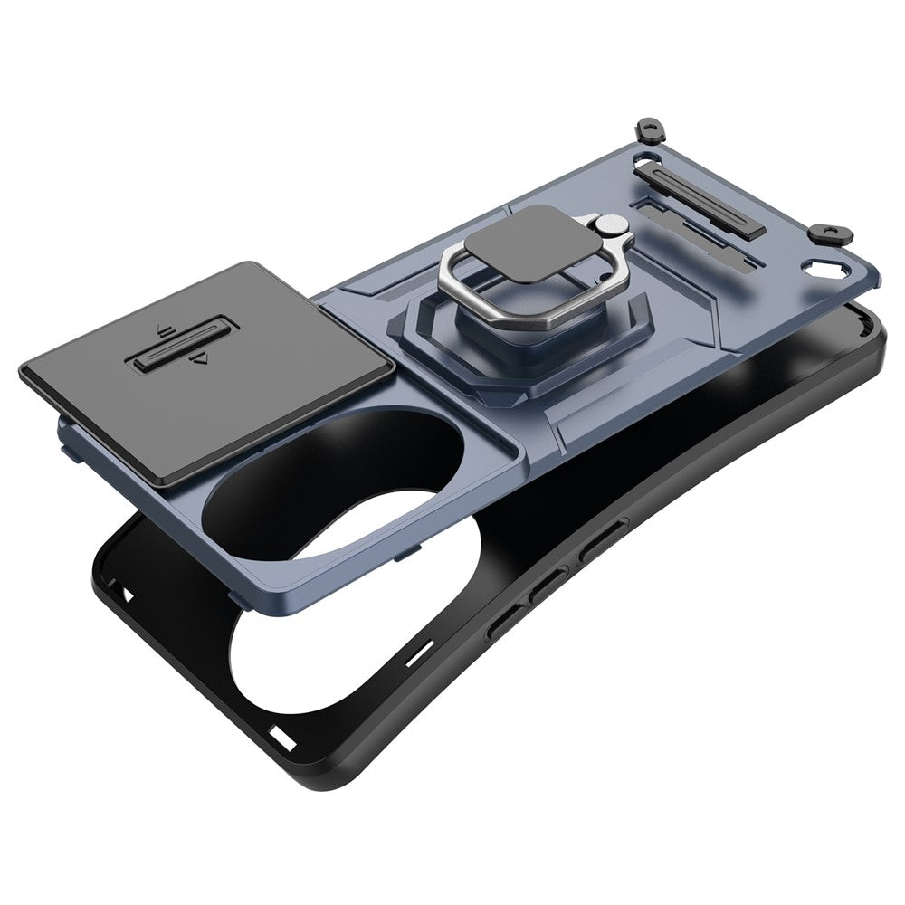 For Honor 200 Pro 5G Case Lens Cover PC+TPU Phone Cover with Kickstand
