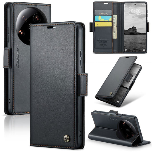 Xiaomi 14 Ultra Handyhülle – CASEME 023 Series RFID-blockierende, glänzende Standfunktion