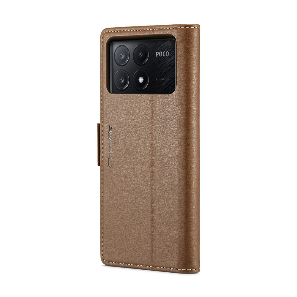 CASEME 023 Series For Xiaomi Poco X6 Pro 5G / Redmi K70E 5G Case RFID Blocking Phone Leather Cover