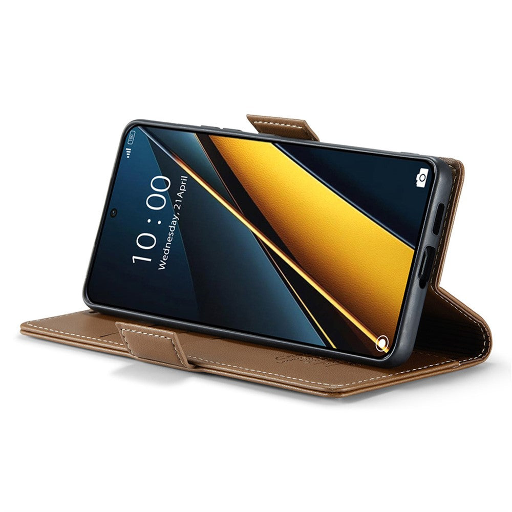 CASEME 023 Series For Xiaomi Poco X6 Pro 5G / Redmi K70E 5G Case RFID Blocking Phone Leather Cover