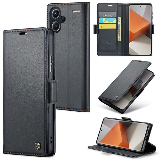 Xiaomi Redmi Note 13 Pro+ 5G Handyhülle – CASEME 023 Series Lederhülle, glänzende mit RFID-Blockierung