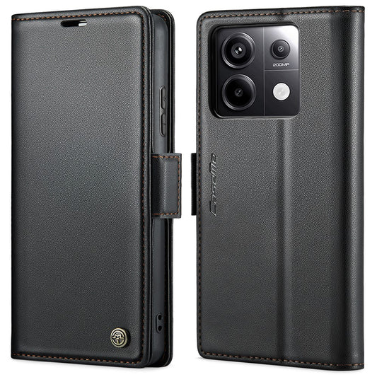 CASEME 023 Series For Xiaomi Redmi Note 13 Pro 5G / Poco X6 5G Case RFID Blocking Wallet Phone Cover