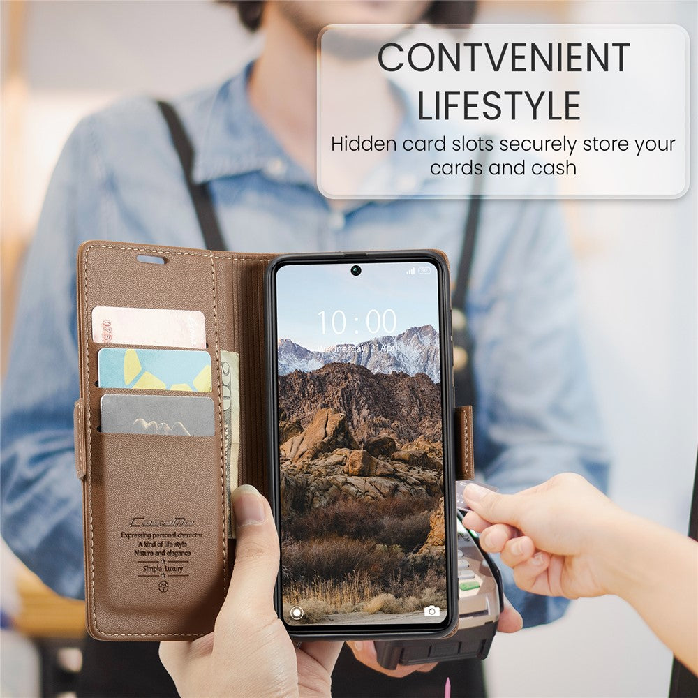 CASEME 023 Series For Xiaomi Redmi Note 13 Pro 5G / Poco X6 5G Case RFID Blocking Wallet Phone Cover