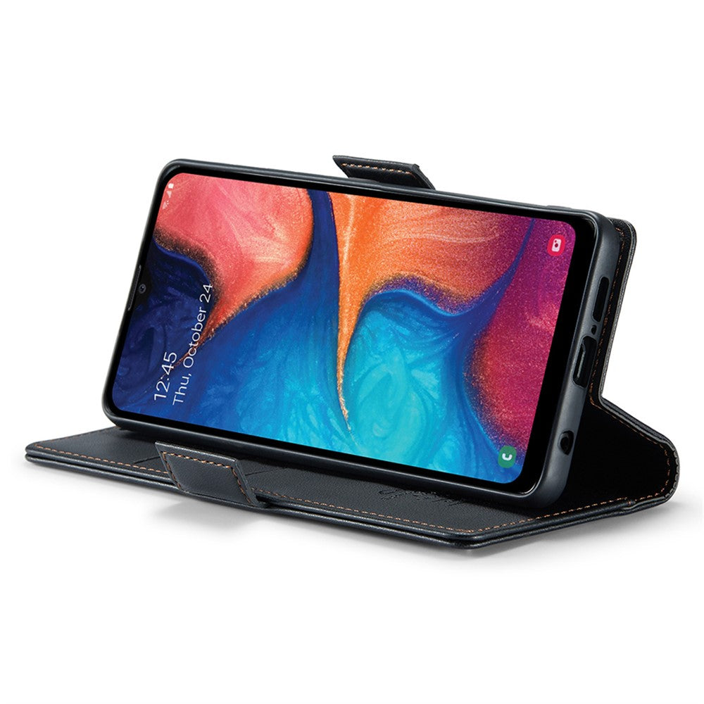 Galaxy A20 / A30 / M10s Glänzende Wallet-Hülle – RFID-Schutz & Ständer