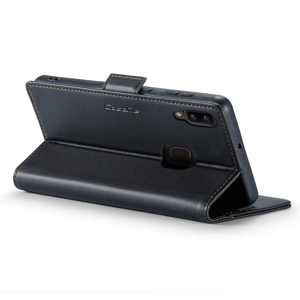 Galaxy A20 / A30 / M10s Glänzende Wallet-Hülle – RFID-Schutz & Ständer