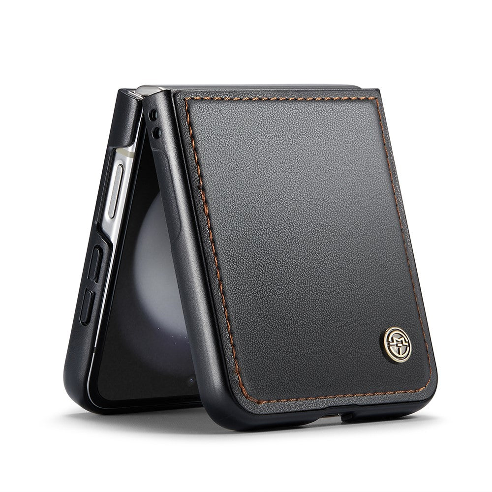 Galaxy Z Flip5 5G Glänzende Wallet-Hülle – RFID-Schutz & Ständer