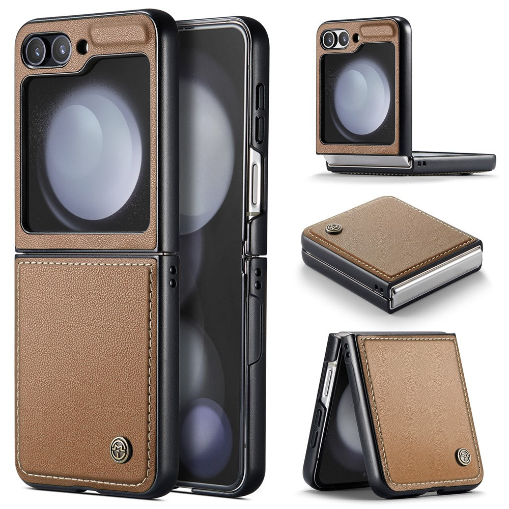 Galaxy Z Flip5 5G Glänzende Wallet-Hülle – RFID-Schutz & Ständer