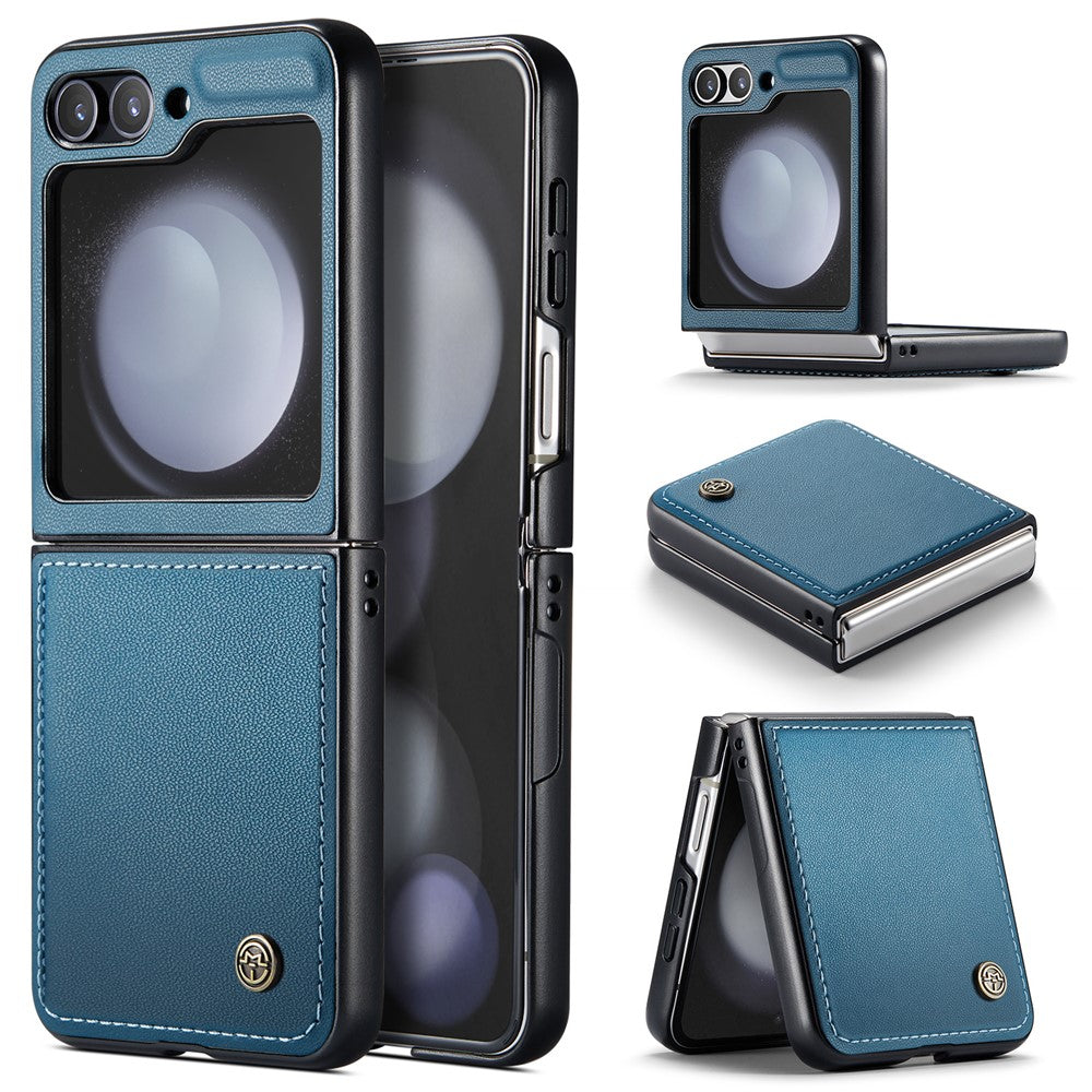 Galaxy Z Flip5 5G Glänzende Wallet-Hülle – RFID-Schutz & Ständer