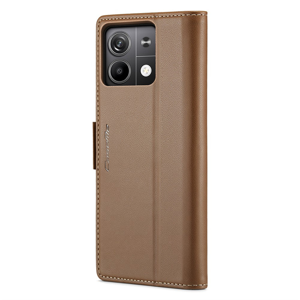 CASEME 023 Series For Xiaomi Redmi Note 13 5G Case Leather Folio Phone Cover RFID Blocking