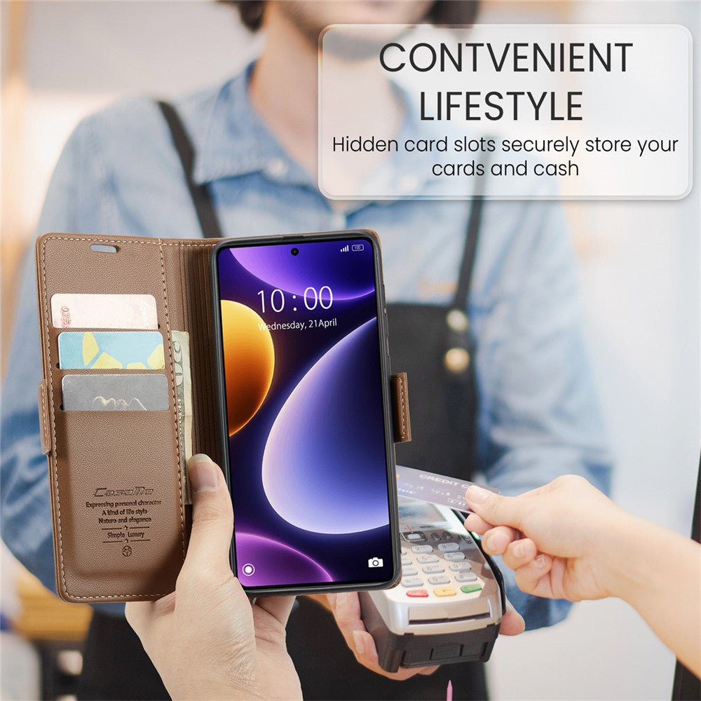 CASEME 023 Series For Xiaomi Poco F5 5G / Redmi Note 12 Turbo Case Wallet Leather Phone Cover