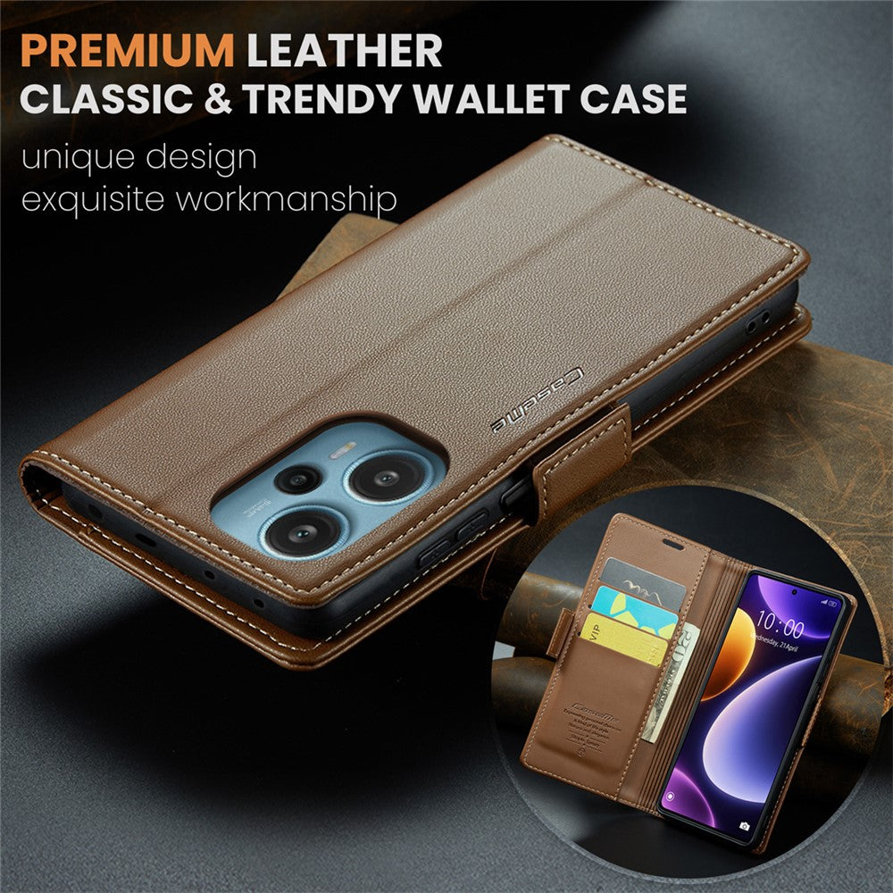 CASEME 023 Series For Xiaomi Poco F5 5G / Redmi Note 12 Turbo Case Wallet Leather Phone Cover
