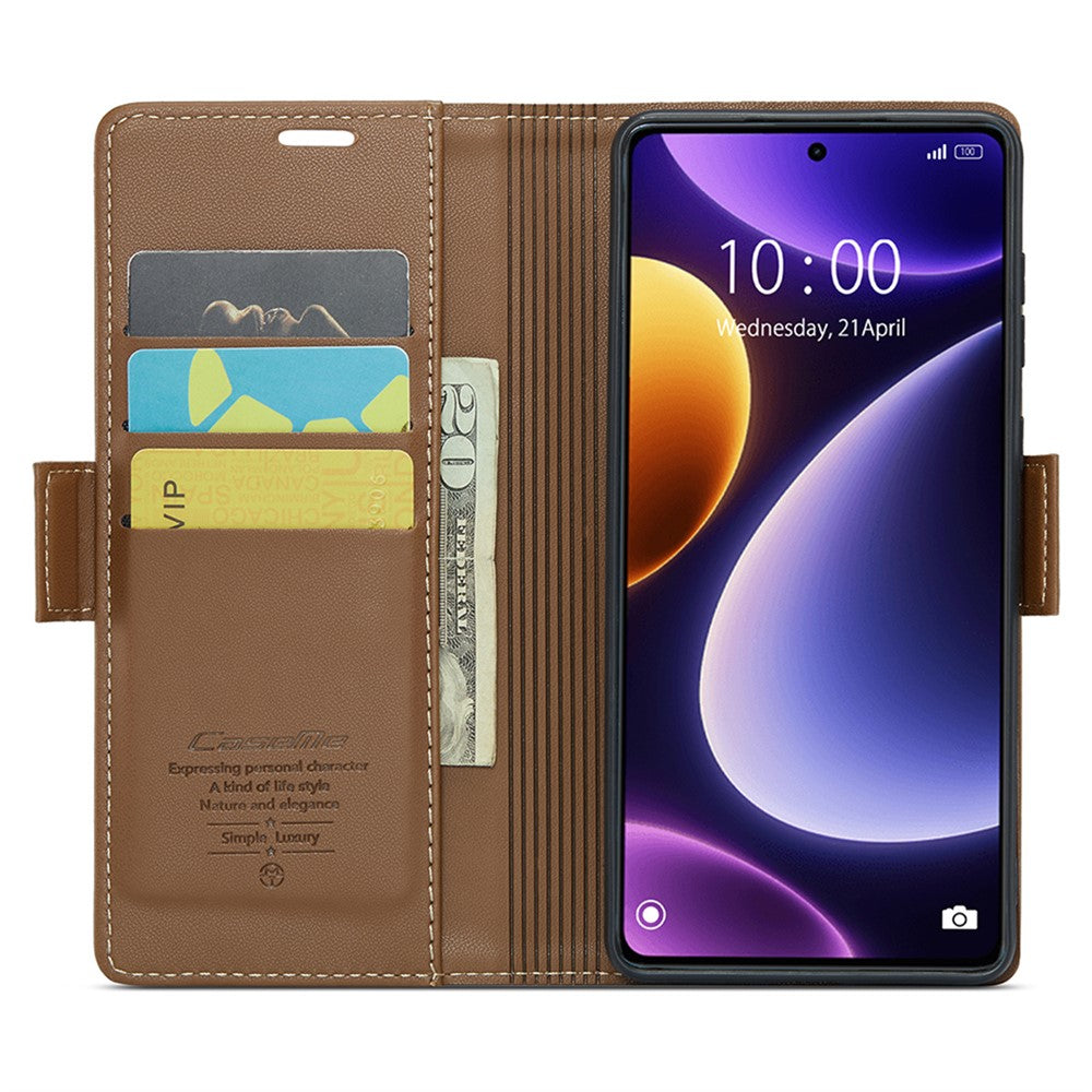 CASEME 023 Series For Xiaomi Poco F5 5G / Redmi Note 12 Turbo Case Wallet Leather Phone Cover