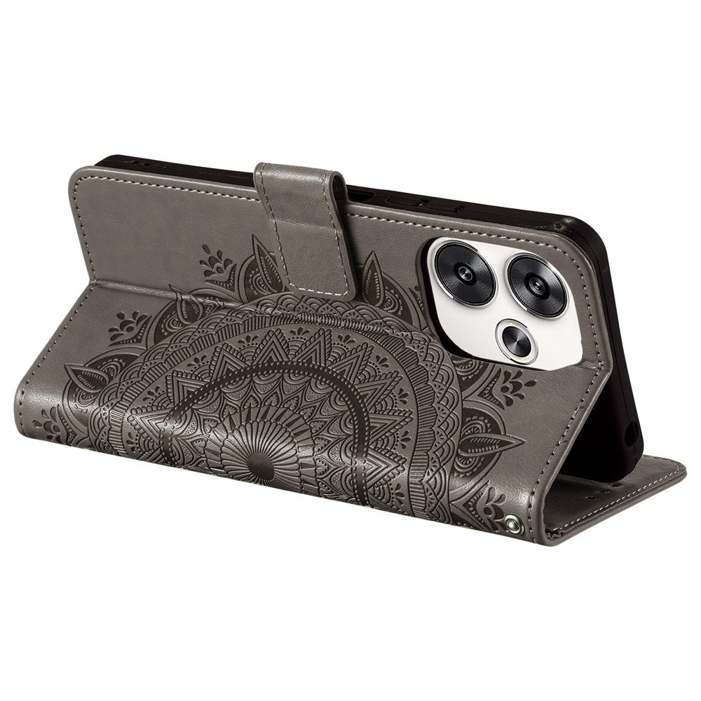 For Xiaomi Poco F6 5G / Redmi Turbo 3 5G Case Imprinted Totem PU Leather Phone Cover
