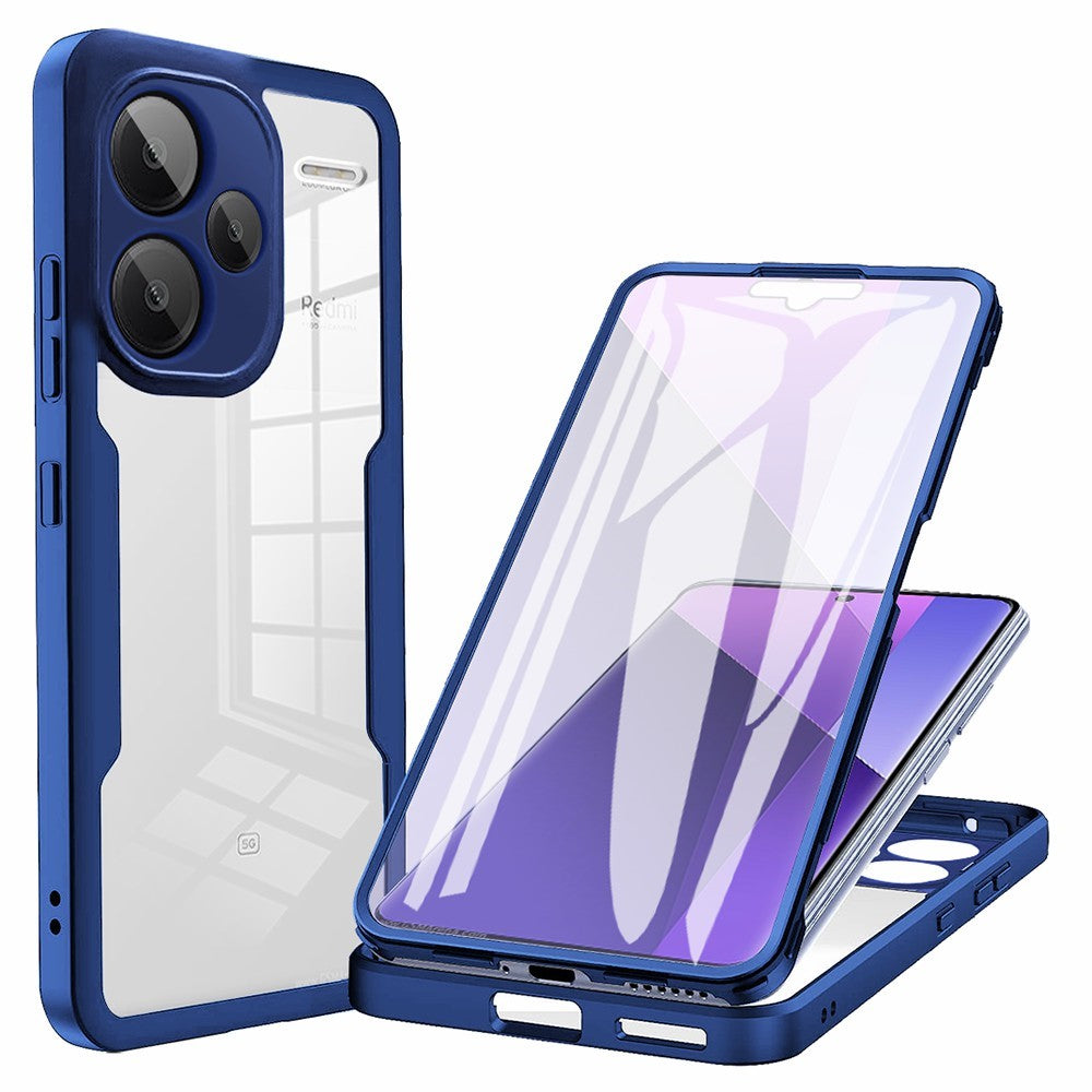 For Xiaomi Redmi Note 13 Pro+ 5G Case Acrylic + TPU Clear Phone Cover with PET Screen Film