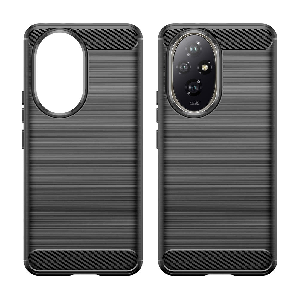 For Honor 200 5G Case Carbon Fiber Texture Brushed TPU Soft Phone Cover