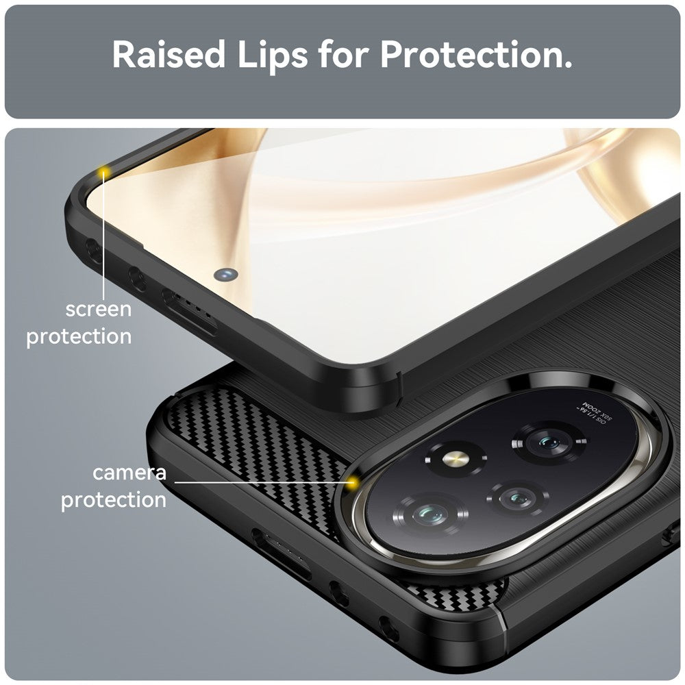 For Honor 200 Pro 5G Case Brushed Soft TPU Anti-Fall Phone Protective Cover