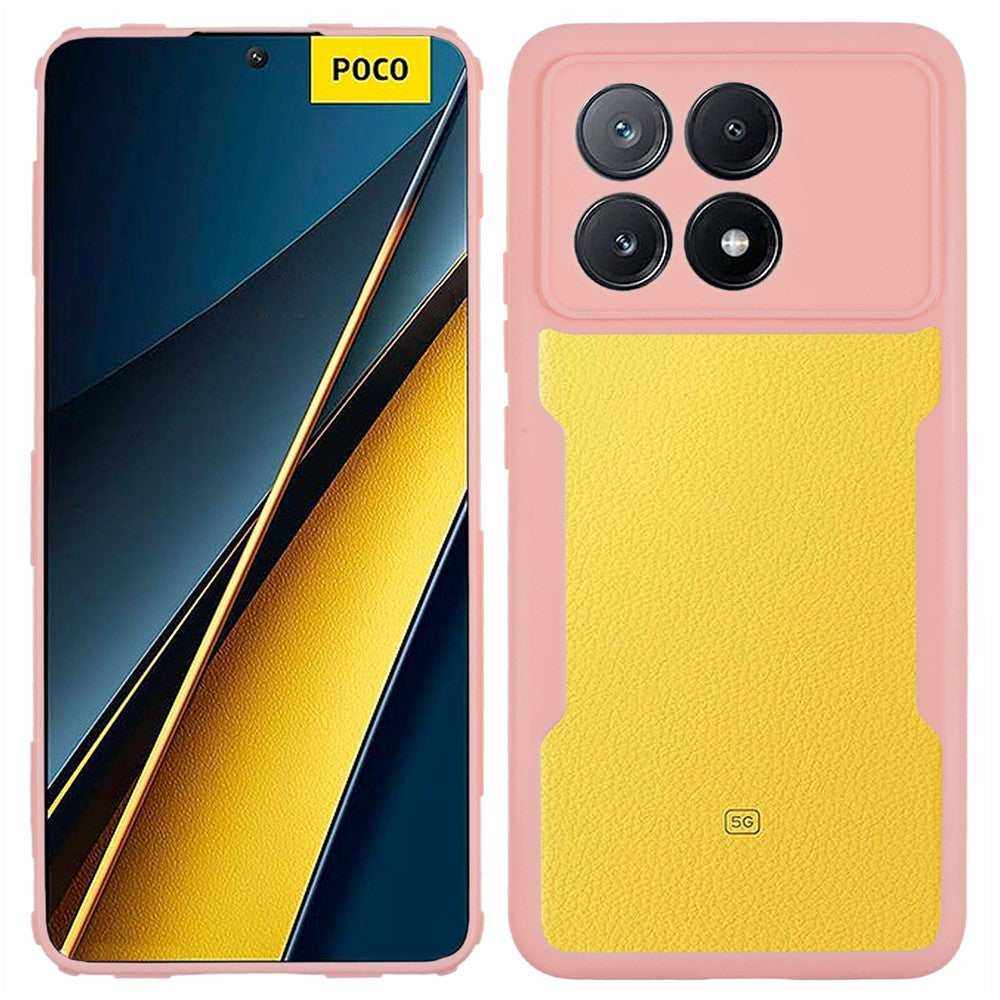 For Xiaomi Poco X6 Pro 5G / Redmi K70 5G / K70E 5G Case Acrylic+TPU Clear Phone Cover with PET Screen Film